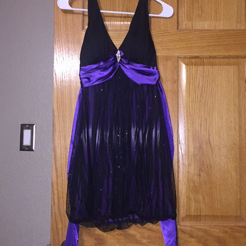 Small purple and black sparkly dress